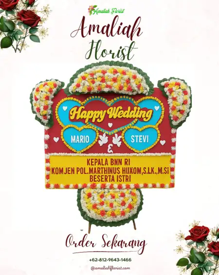 Papan Bunga Pernikahan Duri Utara